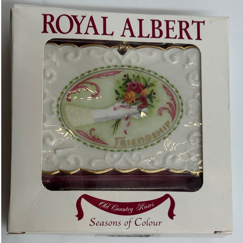Royal Albert Victorian Postcard Ornament “Friendship” with Original Box